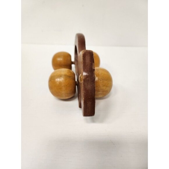 Vintage Wooden Horse Toy On Wheels Push Toy Hand Roller Retro Carvings Decor - Picture 5 of 10